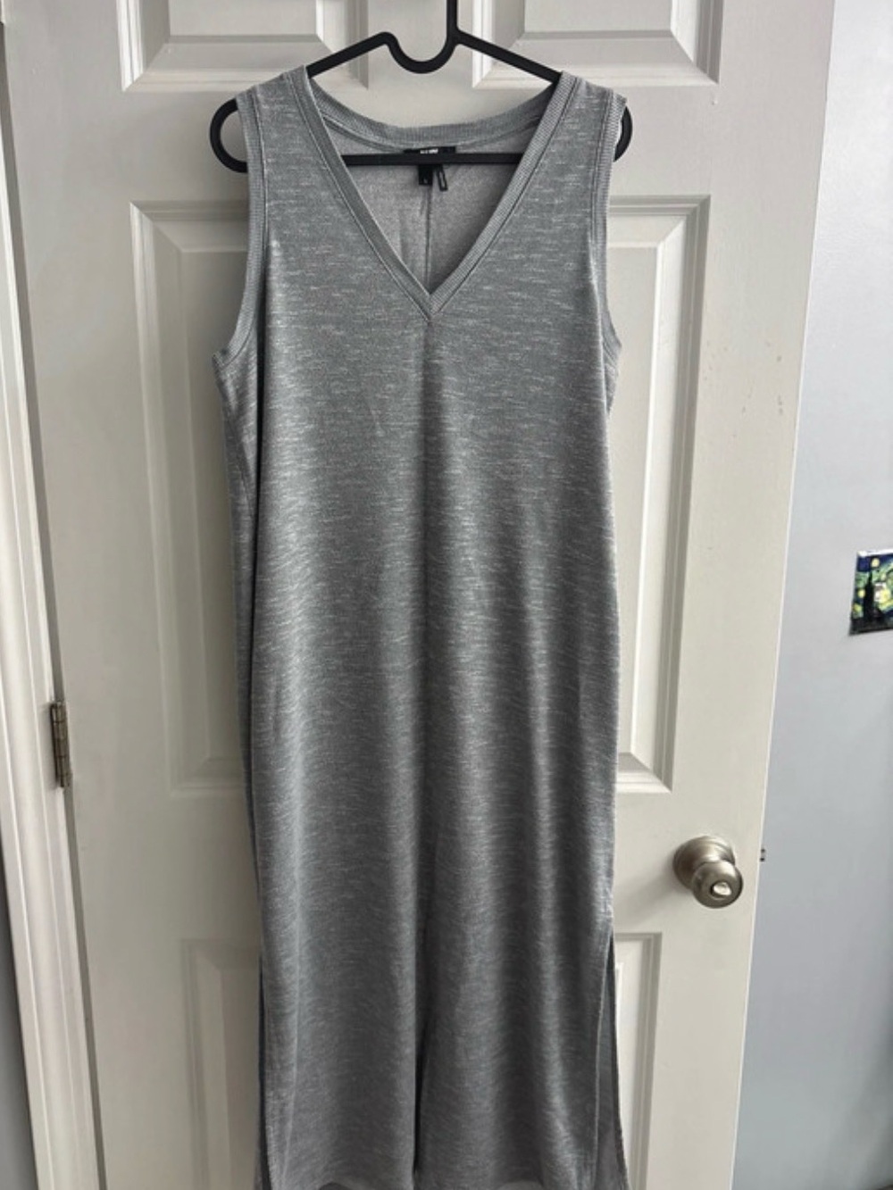 PAIGE Sleeveless V-Neck Maxi Dress - Light Gray